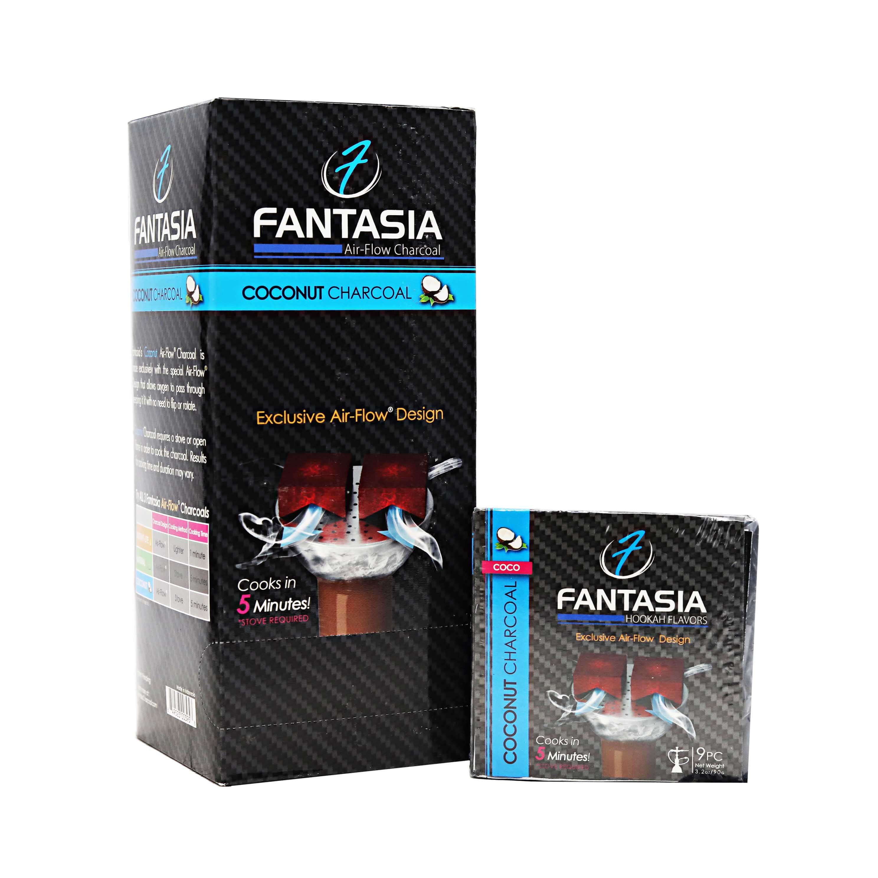 Fantasia Air Flow Coconut Charcoal | 9 Pack | 10 Count Display product image